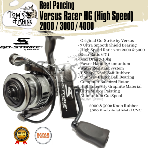 Reel Pancing Go Strike Versus Racer HG 2000 / 3000 / 4000 (7 Bearing) Power Handle Murah - Toms Fishing