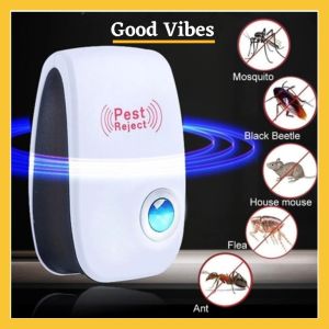 Good Vibes Ready Stock In Malaysia Pest Reject Ultrasonic Repeller Anti Mosquito Repellent Mouse Pest Control Rejector Insect Trap