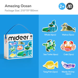 Mideer MY FIRST ARTIST PUZZLE Animals Cars Dinosaur Fun Educational Jigsaw Storage Bag Set