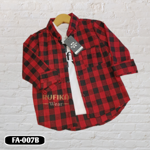 R024 Kemeja Anak Flanel Laki Laki Lengan Panjang Best Seller usia 2-11 Tahun Atasan Kemeja Anak SD
