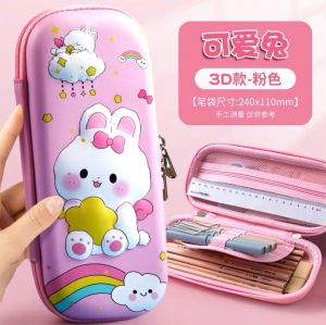 JRCASE Kotak Pensil Lucu Anak 3D EVA Cartoon Unicorn Rabbit Nasa Dino Cat Kucing Astronot Space Giraffe Mermaid Jerapa Disney Perempuan Cowok Cewek Tempat Pencil Case Box 4D Keren Kartun Souvenir Gift Hadiah