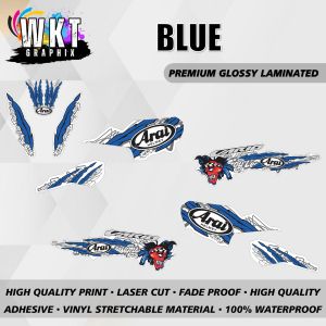 HONDA CLICK VARIO V2 STRIPING ARAI APACHE VARIATION DECALS (WATERPROOF LAMINATED FADE PROOF)