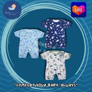 Romper Bayi Katun Newborn Doubleknit Motif Earth Tone FIYELI 3 in 1