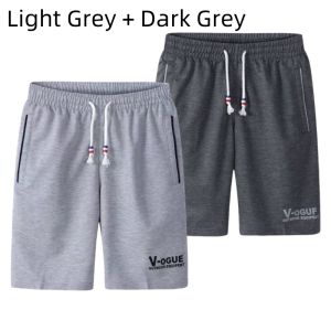 Buy 1 Get 1 2PCS New M-3XL black and gray athletic shorts with drawstring waist and zippered pockets.
