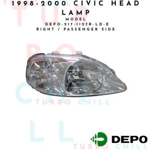DEPO-217-1127R-L-LD-E 1998-2000 HONDA CIVIC HEAD LAMP UNIT ECE.ELEC/MANUAL