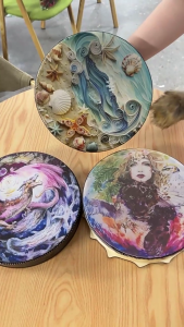 Mysterious Unique Pattern Shaman Drum Sound Healing Hand Drum With Drumstick Shaman Drum Gift for Music Lovers