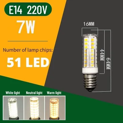 LABOT【Ready Stock】E12 E14 LED Mini Bulb 3W/5W/7W/9W Warm Light/White Light AC 85-265V LED Bulb Range Hood Bulb Refrigerator Bulb LED Corn Bulb Small Bulb