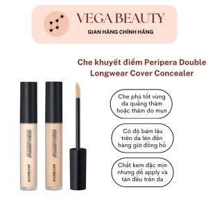[ĐỦ BILL] Che khuyết điểm Peripera Double Longwear Cover Concealer 5.5g che phủ tốt quầng thâm hoặc thâm mụn