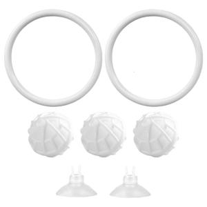 Betta Fish Stimulation Rings and Turtles Enrichment Ball Set with Suction Cup Design for Aquariums Maintenance