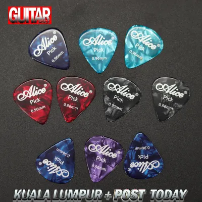 10pcs Guitar pick Alice 0.96mm Smooth ABS Celluloid Guitar Picks Plectrum Electric Guitar picks
