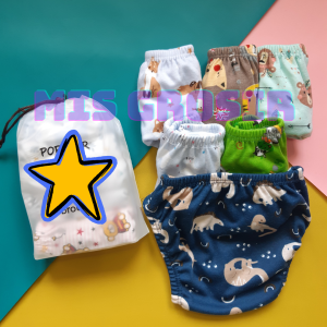12pcs Celana Dalam Anak Laki laki dan Perempuan Bahan Libby/Velvet/Babydoll Warna 1-7 Tahun