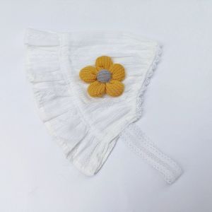 Topi Setengah Bonnet Bayi Ruffle Bunga Pelindung Kepala Anak Adem Imut Lucu Cantik Instagramable