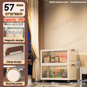 L72CM-4/5 Layers Large Capacity Storage Cabinet Folable Storage Cabinet Almari Pakaian 收纳柜(UP TO 412L) Cabinet Storage Rack rak letak baju lipat