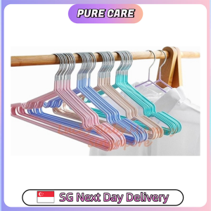 【Pure Care】 Extra Thick Stainless-Steel PVC Anti-Slip Metal Hanger Adult Kids Clothing Hanger #MULTI-PURPOSE