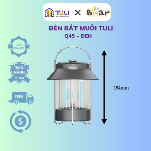 Đèn Bắt Muỗi Thông Minh Cao Cấp Tuli Q45 - Đen Thu Hút Diệt Đuổi Côn Trùng Công Suất 6W An Toàn Không Độc Hại Bảo hành 2 năm - TULI VN1