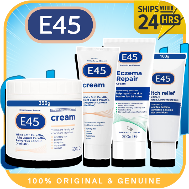GENUINE E45 Cream Itch Relief Cream Eczema Lazada