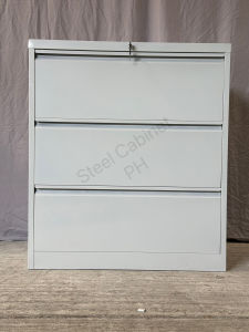 3 drawers steel lateral filing cabinet/file cabinet/safe file cabinet/office cabinet/home cabinets/filing cabinet -B5(FREE Assemble 101*90*45cm)