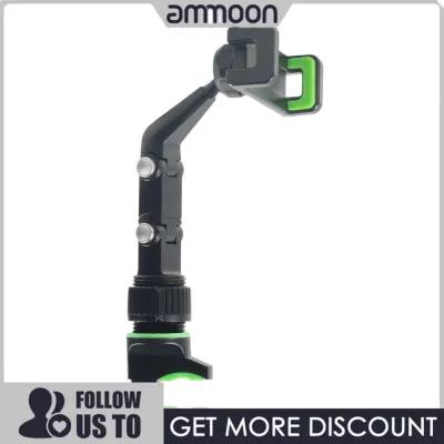 ammoon Phone Holder for Guitar Head Mic Stand Music Stand 360-degree Rotatable Smartphone Clip with 10 Guitar Picks Wiping Cloth