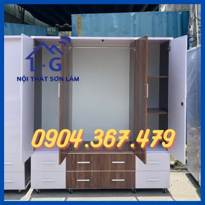 [HỎA TỐC HCM] Tủ nhựa 4 cánh lớn 1m8 x 1m4 tủ quần áo nhựa Đài Loan cao cấp