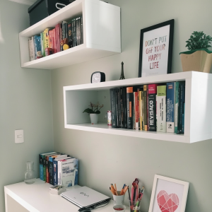 rak dinding kubus ambalan persegi panjang