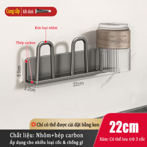 MEIDOO Giá lưu trữ cốc giá treo tường Giá lưu trữ thép carbon sẽ không rỉ sét dễ dàng dễ sử dụng