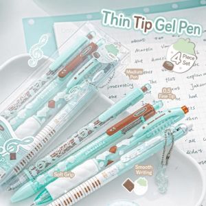 SIERWU 05mm Bộ bút mực gel Dòng sản phẩm sô-cô-la dâu tây Viết lướt êm Bút văn phòng phẩm Dễ thương Tay cầm mềm mại Bút viết cho học sinh Sinh viên