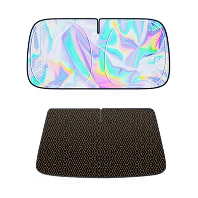 SEAMETAL ร่มกันแดดในรถยนต์ ม่านบังแดดรถ ร่มบังแดด รถกันแดด ฉนวนกันความร้อน กันUV แบบพับได้ ที่บังแดด