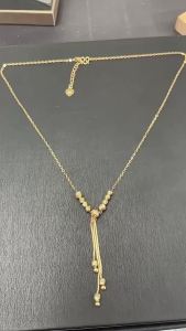 Gold 916 original malaysia Exquisite niche high-end cat eye circular necklace for women