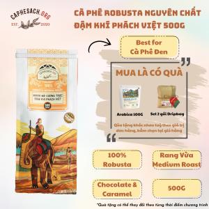 Cà Phê 100% Robusta Honey Nguyên Chất | Rang Vừa | Hương chocolate & caramel | Pha cà phê đen