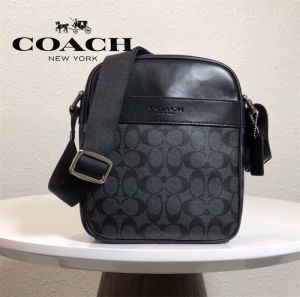 Coach new style 2026 for Men Leather sling Crossbody Bags official store original authentic Business casual small square bag 89891 89961 F54782 F73336 F73338 F68014 F54788 Size:23X26X6cm