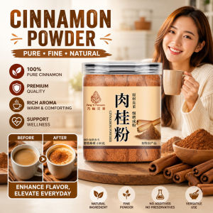 Ready Stock 有机肉桂粉 Organic Pure Cinnamon Powder No Sulfur Fine Ground For Baking Coffee Cooking Seasoning COD