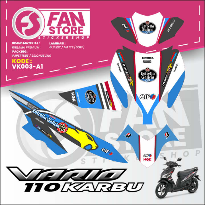 Sticker Decal Honda Vario Karbu Full Body Dekal Vario Karbu