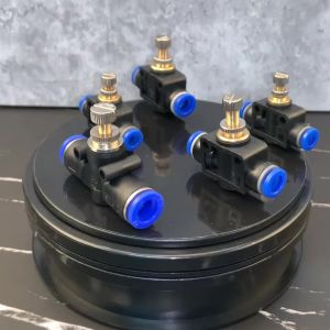 CGdailyToolsMix LSA HVFF BUC Water Flow Speed Control Valve Pneumatic Air flow Regulator Tube Gas Adjust Connectors