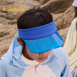 Balabala Childrens Sunscreen Hat Boys Girls Empty Top Hat 2024 New Spring And Summer Thin Uv Portable