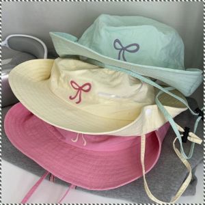 Bowknot Breathable Fishermans Hat Mesh Baseball Cap Sense of Style Summer Sunscreen Outdoor Activities