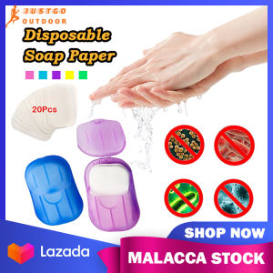 20Pcs/Box Travel Soap Paper Outdoor Washing Hand Anti Virus Mini Boxed Soap Tablets Camping Make Foaming Washing Hands Soap