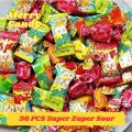 36-50 PCS Super Zuper Sour the Sweet Candy by Unifam. 