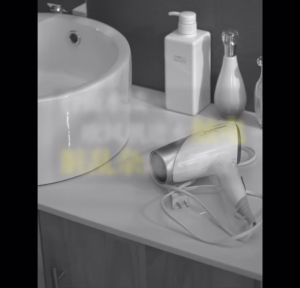 Hair Dryer Holder Hands-Free Wall Mounted Self Adhesive Abs Hair Blow Dryer Rack Organizer Compatible with Most Hair Dryers