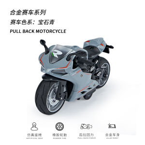 1:12 Ducati simulation racing locomotive model ornament sound and light metal toy pull-back alloy motorcycle model