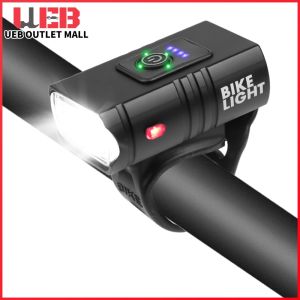 Bright LED Bike Front Light with Tail Light for Optimal Safety and Visibility During Night Rides