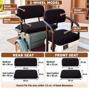 Universal Seat Cover for E-Tricycle & 4-Wheel EV – Fits Yadea Tailg Aima | Durable & Stylish