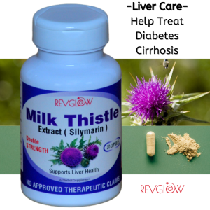 Revglow Milk thistle Extract 80% Silymarin 400mgX30capsule Detoxify Liver & gallbladder smoothen skins