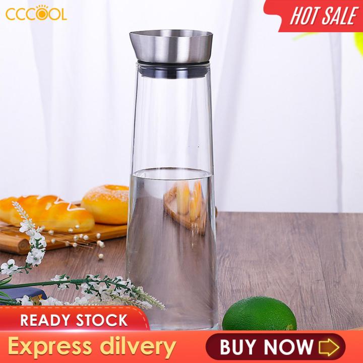 CCCOOL Glass Water Bottle/Hot and Cold Water Pitcher/Cold Water 1L ...