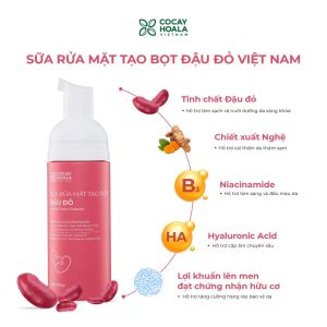Sữa Rửa Mặt Tạo Bọt Đậu Đỏ Mini 30g – Cỏ Cây Hoa Lá Làm Sạch Sâu Cấp Ẩm Dưỡng Sáng Da