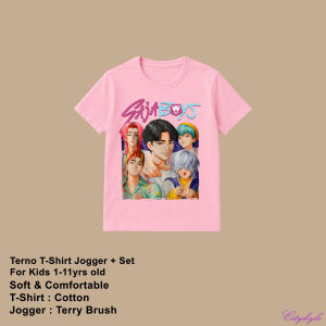Sajaboys Kpop Demon Hunters Terno Set for Kids – T-Shirt + Jogger Pants | Boys & Girls 1–11 Yrs | Casual OOTD