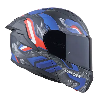 SPYDER ASTRA GD STORM S1 Modular Dual Visor Motorcycle Helmet | ECE CETIFIED | Free Clear Visor