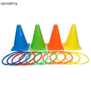 agasgbrg ชุดคอมโบเทศกาลเกมโยนของเล่นเกมสำหรับเด็กผู้ใหญ่ทำจากพลาสติกอ่อนนุ่มแหวนโคน