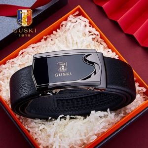 Thắt lưng nam da bò thật dây nịt nam hàng hiệu cao cấp Guski G5