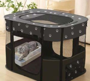 Cartoon Pet Tent Houses For Foldable Indoor Cat Tent Sangkar Kucing Cat Cage Cats Delivery Room Portable Outdoor Cattery Fences