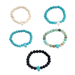 Stress Relief Bracelet With 8MM Natural Gemstones Beads And Elephant Charm Suitable For Travel And Gatherings